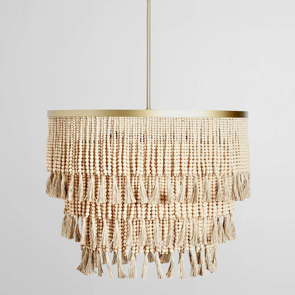 Brittany Beaded Chandelier Natural