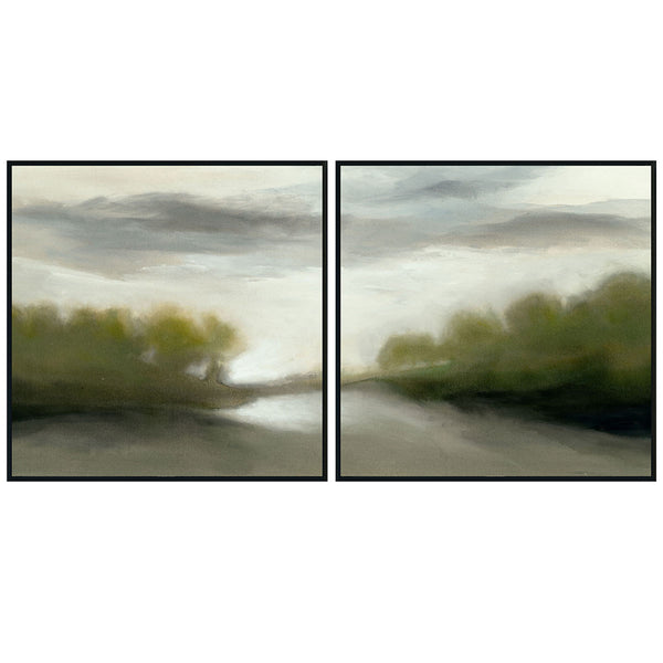 Bewildered Painting 72x36 Set of 2 by Buddy Whitlock