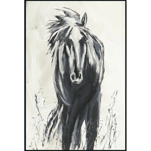 Dark Horse Painting 48x72 by Buddy Whitlock